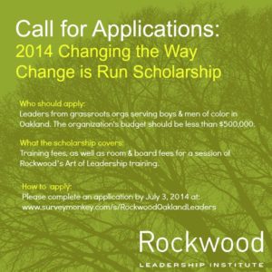 Changing the Way Change is Run Scholarship